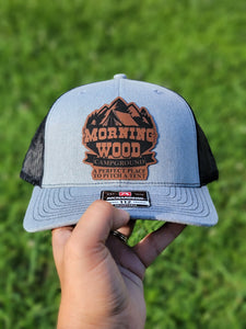 Morning Wood ADULT Size Leather Patch Hat | Funny Hats | NSFW