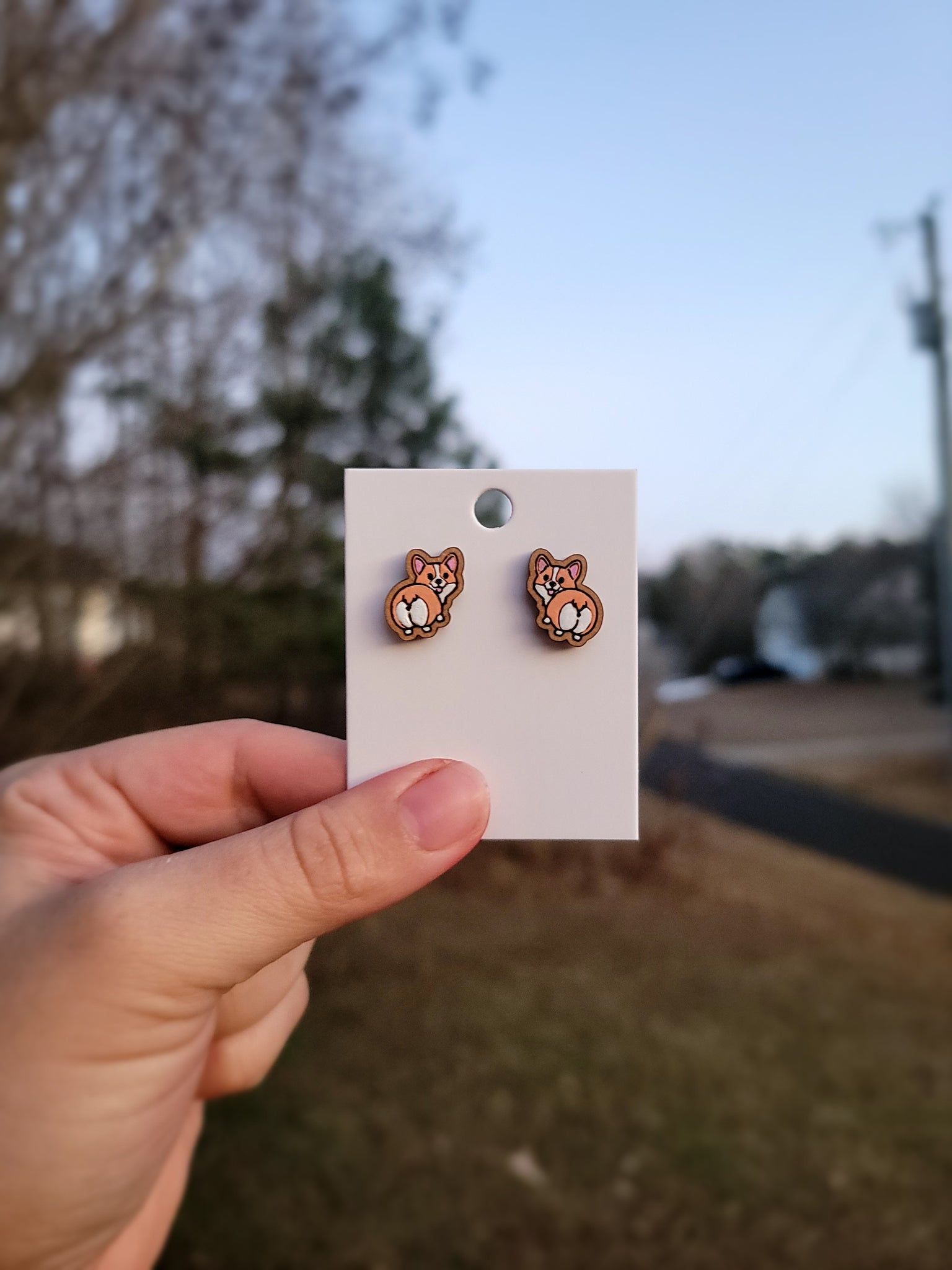 Corgi Butt Stud Earrings