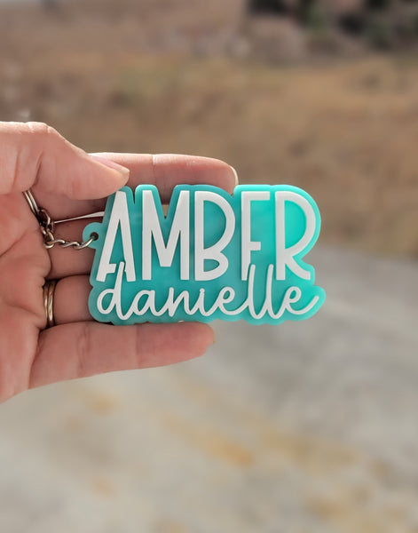 3D Acrylic Name Keychain