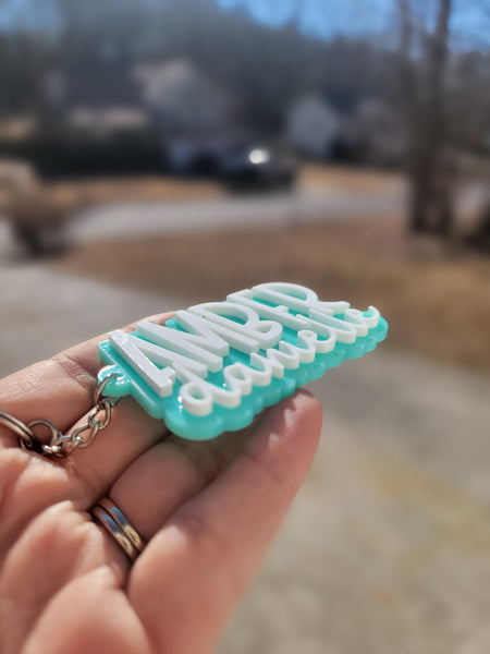 3D Acrylic Name Keychain