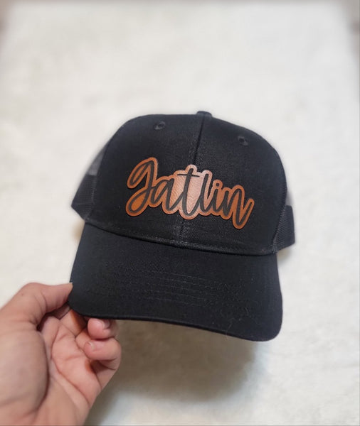 YOUTH Size Name Leather Patch Hat | Apparel & Accessories | Featured