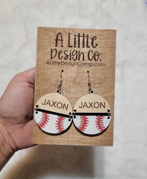 Custom Sport Mama Earrings