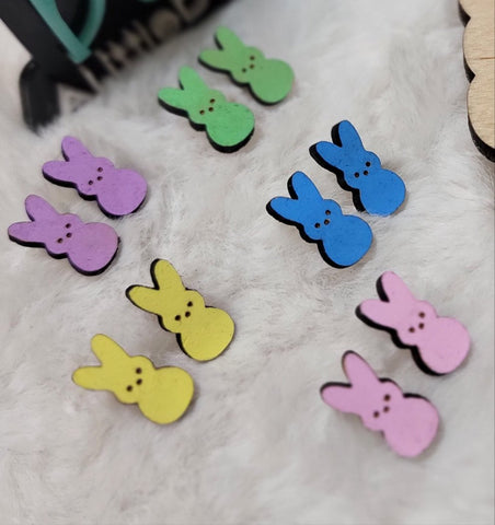 Peep Bunny Stud Earrings | Easter Earrings