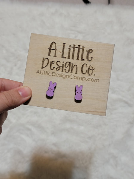 Peep Bunny Stud Earrings | Easter Earrings