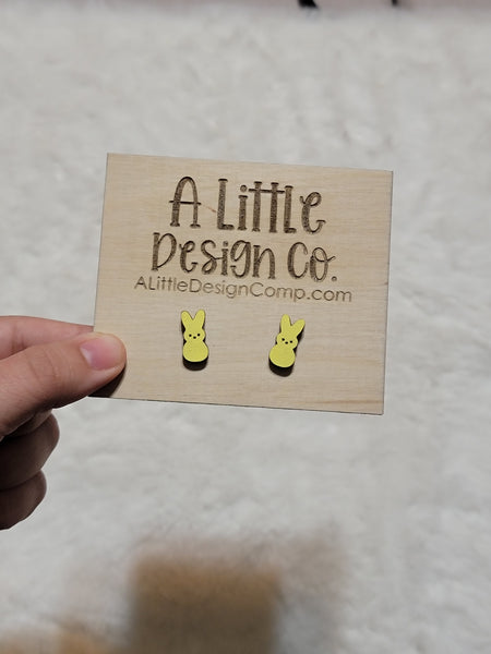 Peep Bunny Stud Earrings | Easter Earrings