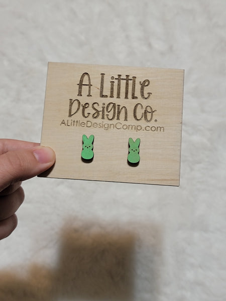 Peep Bunny Stud Earrings | Easter Earrings