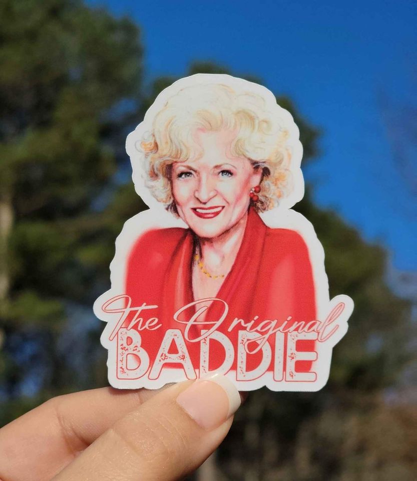 The Original Baddie Betty White Sticker