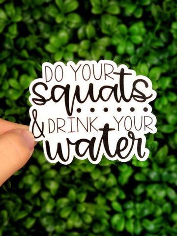 Do Your Squats And Drink Your Water Sticker