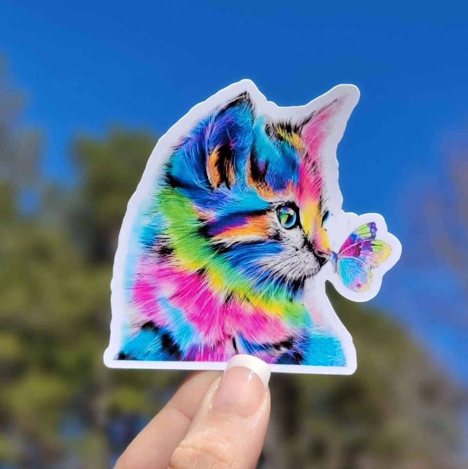 Colorful Kitten Sticker