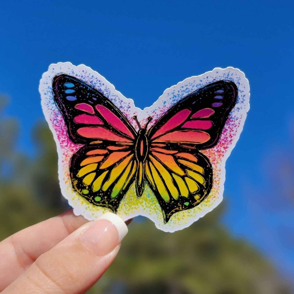 Colorful Butterfly Sticker