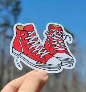 Red Chuck Taylors Sticker | Converse Sticker