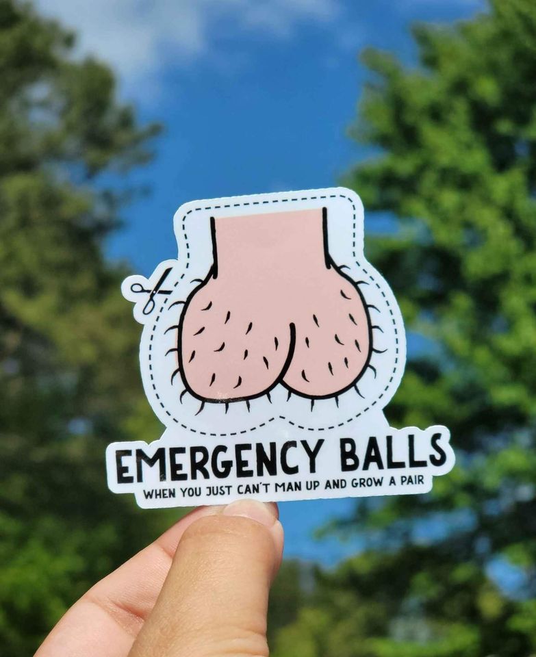 Emergency Balls Sticker