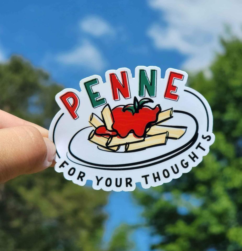 Penne For Your Thoughts Sticker