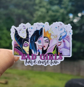 Bad Girls Have More Fun Sticker | Disney Villian