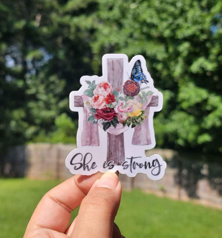 She Is Strong Sticker