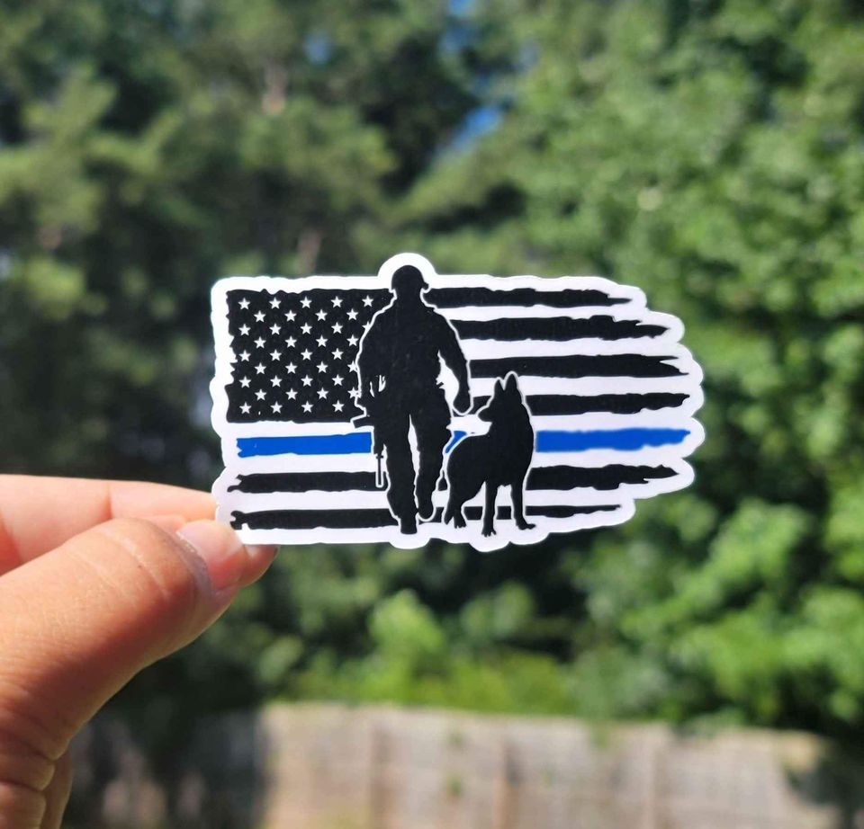 Policeman Thin Blue Line Sticker