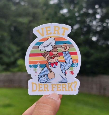 Vert Der Ferk Sticker | Funny Sticker