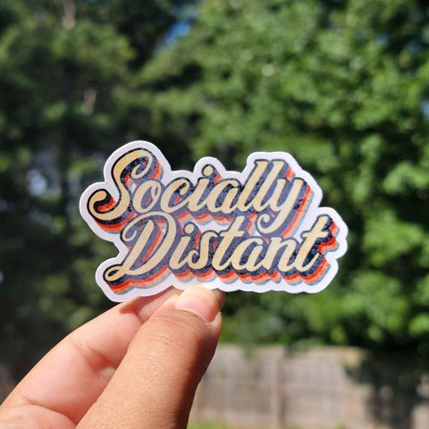 Socially Distant Sticker