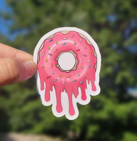 Dripping Donut Sticker