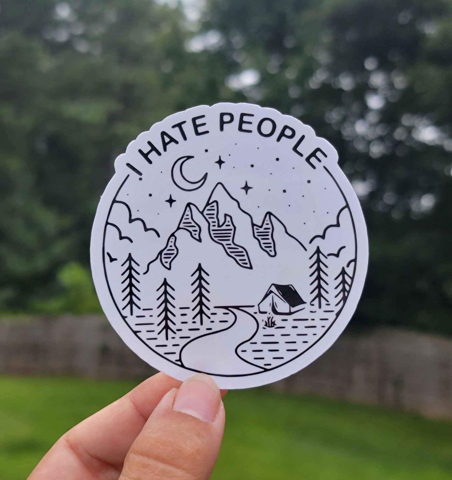 I Hate People Sticker