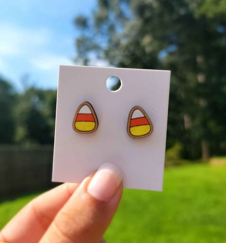 Halloween Themed Stud Earrings | Candy Corn Stud Earrings