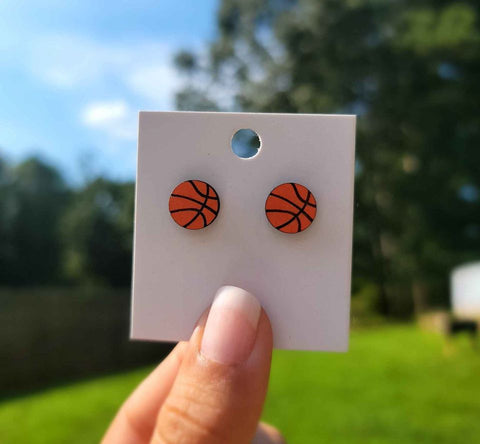 Basketball Stud Earrings
