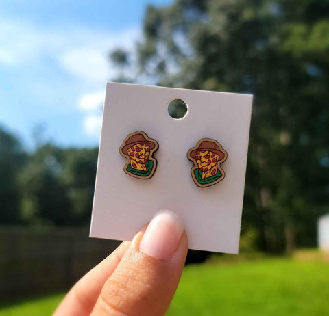 Halloween Themed Stud Earrings | Freddy Krueger Earrings