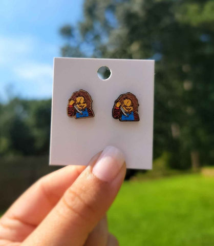 Halloween Themed Stud Earrings | Child's Play | Chucky Stud Earrings