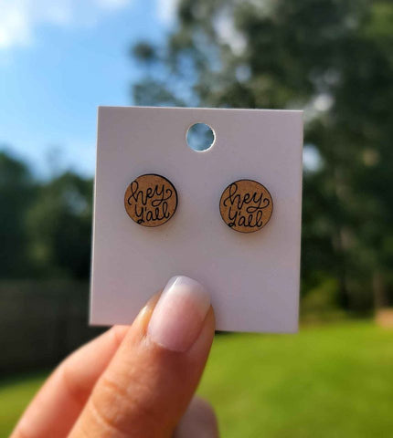 Hey Yall Stud Earrings