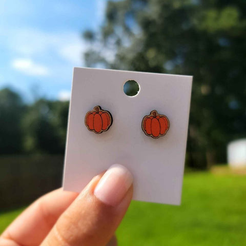 Fall Themed Stud Earrings | Pumpkin Stud Earrings