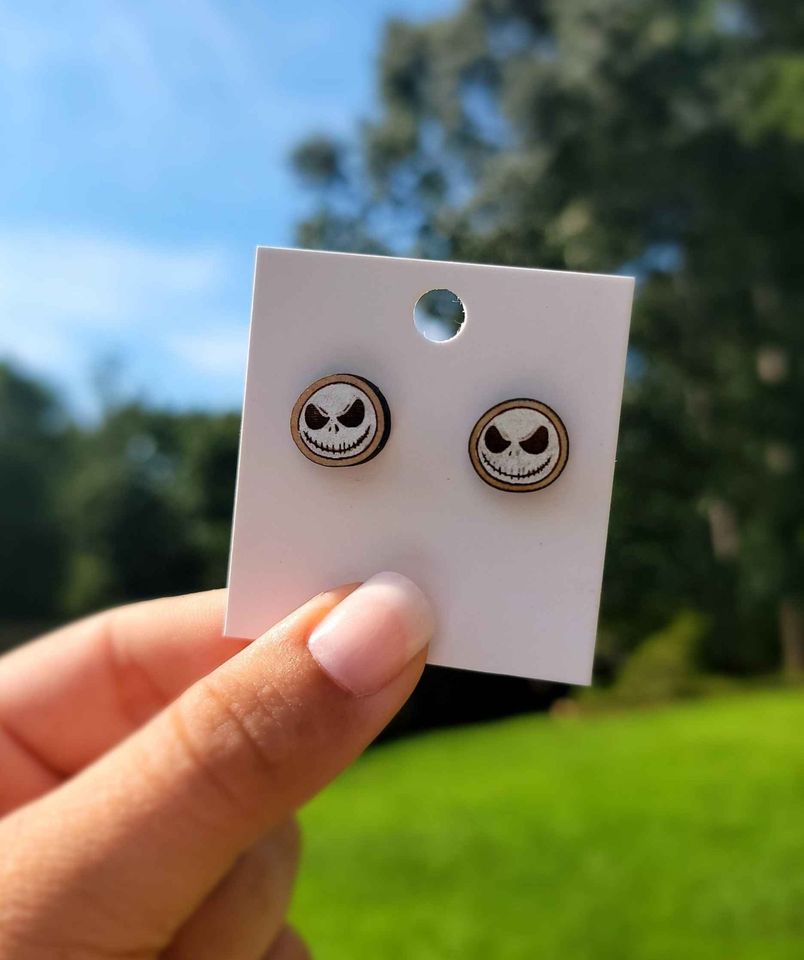 Halloween Themed Stud Earrings | Jack Skellington Stud Earrings