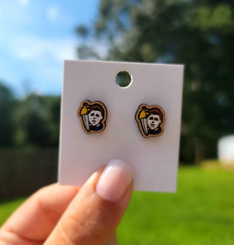 Halloween Themed Stud Earrings | Michael Myers Stud Earrings