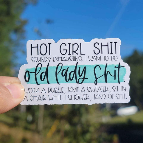 Old Lady Stuff Sticker
