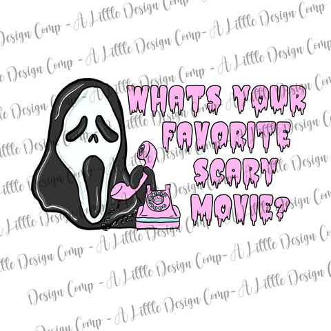 Scream | Ghostface | Whats Your Favorite Scary Movie Digital Design