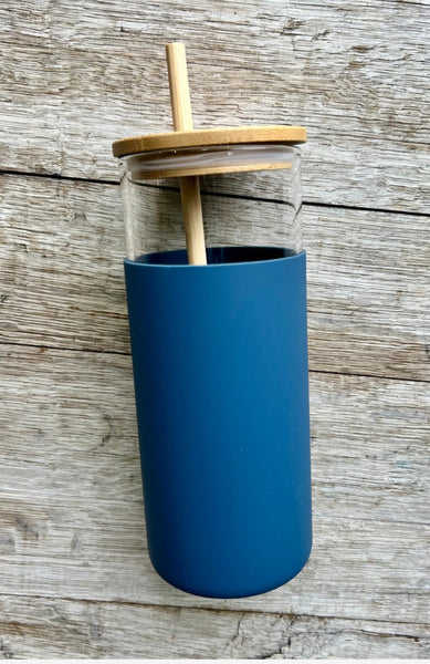 Personalized Glass Tumbler w/ Bamboo Lid | Lasered