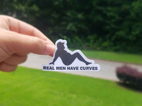 Real Men Have Curves Sticker