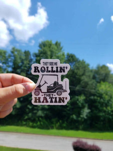 They See Me Rolling, They Hating Sticker | Funny Sticker