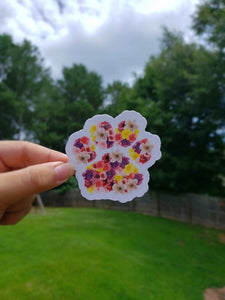 Floral Paw Print Sticker | Dog Lover Sticker