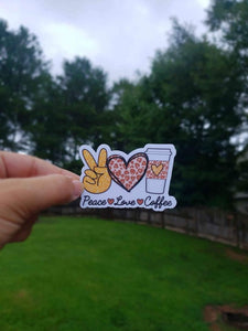 Peace • Love • Coffee Sticker