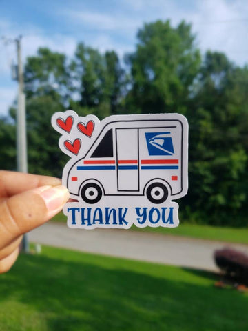 Thank You Sticker | Mail Service Appreciation | Sticker