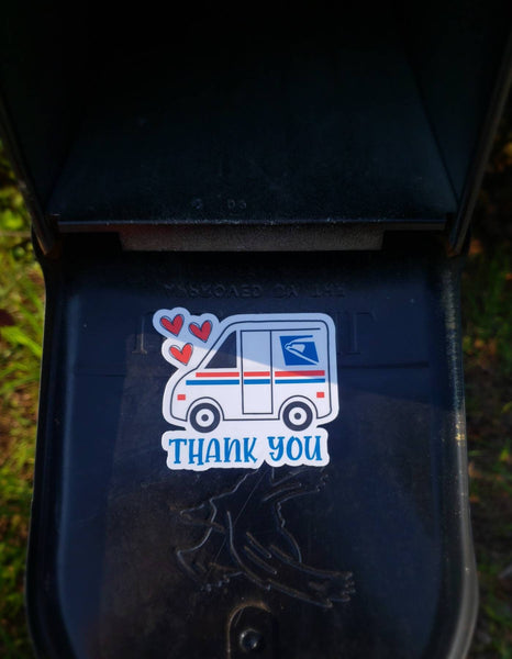 Thank You Sticker | Mail Service Appreciation | Sticker