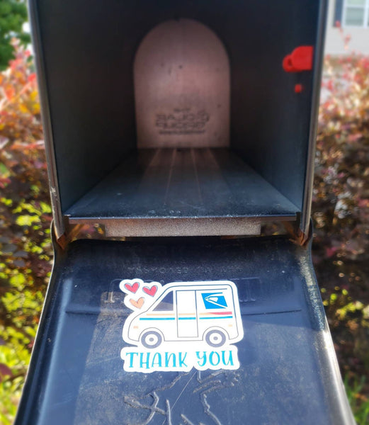 Thank You Sticker | Mail Service Appreciation | Sticker