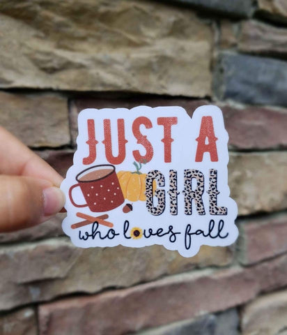 Just A Girl Who Loves Fall Sticker