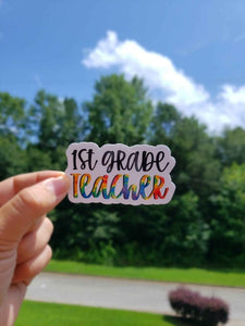 Tie Die Teacher Sticker (any grade)