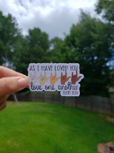 Love One Another Sticker | Scripture Sticker