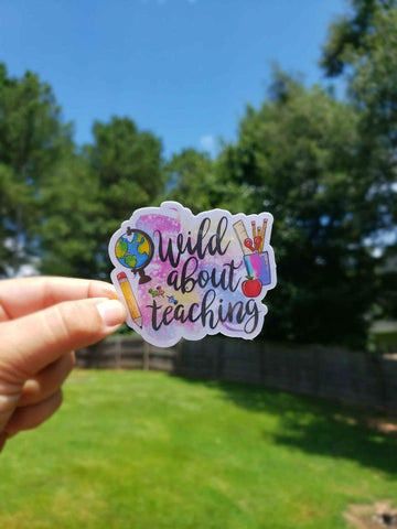 Wild About Teaching Sticker