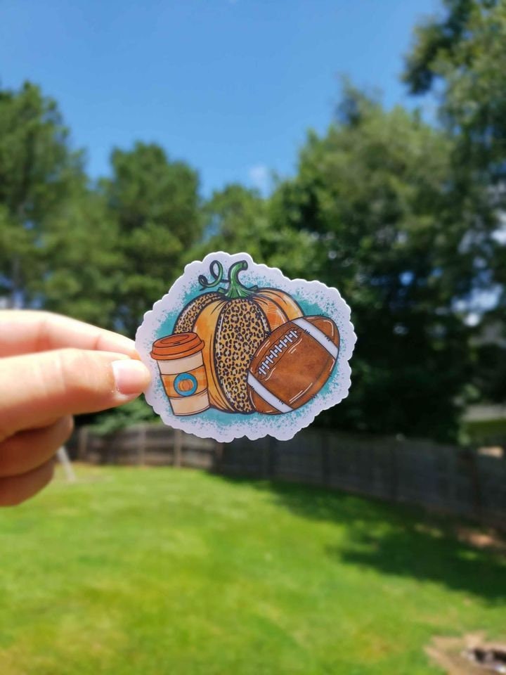 Fall And Football Sticker