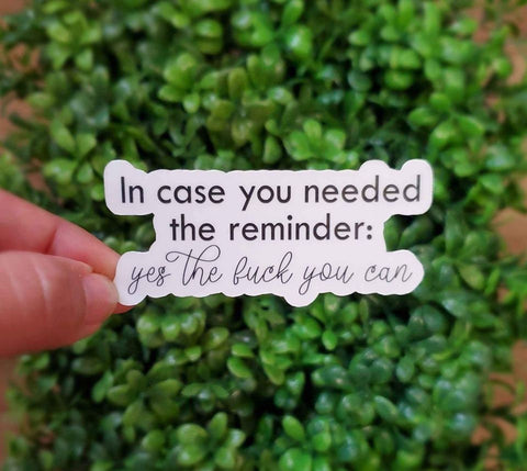 In Case You Needed The Reminder, Yes The F*ck You Can Sticker