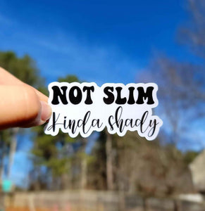 Not Slim, Kinda Shady Sticker | Funny Sticker