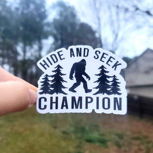 Hide & Seek Champion Sticker | Sasquatch Sticker | Bigfoot Sticker